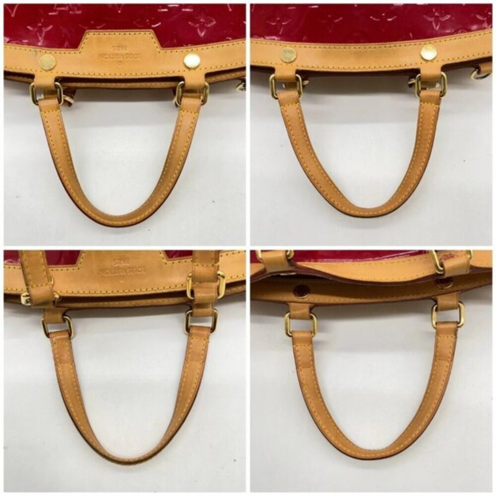 Louis Vuitton Brea MM Red Monogram Vernis Satchel | Authentic LV Crossbody Bag - Picture 10 of 15